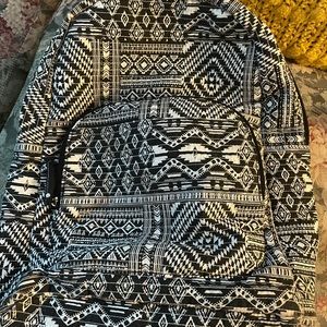 Black & White Patterned Women's Backpack